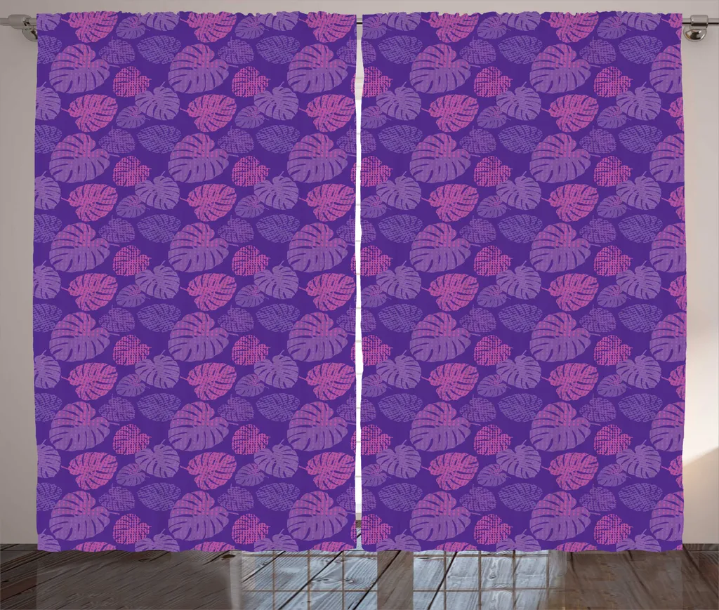 Rideau feuilles de palmier pour occulter le vis-à-vis salon 280x225cm
