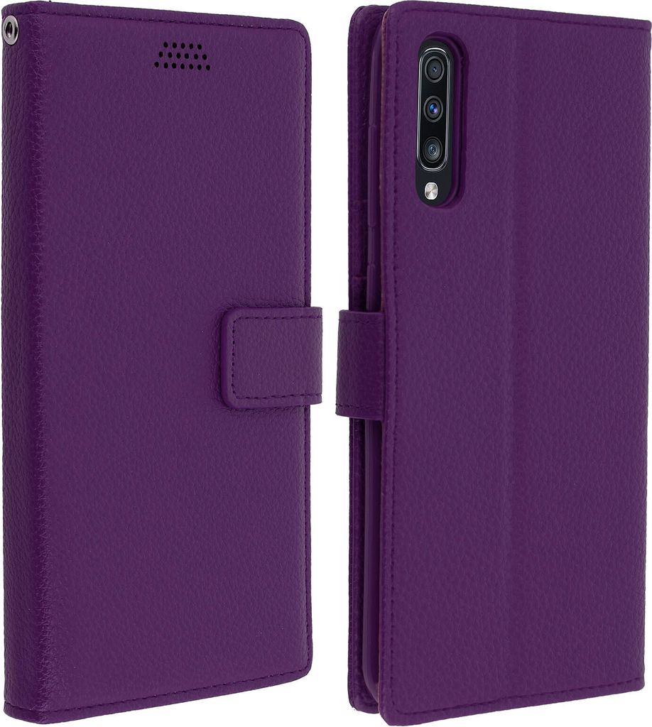 Samsung Galaxy A70 Flip-Cover mit Kartenfächern & Standfunktion – Violett