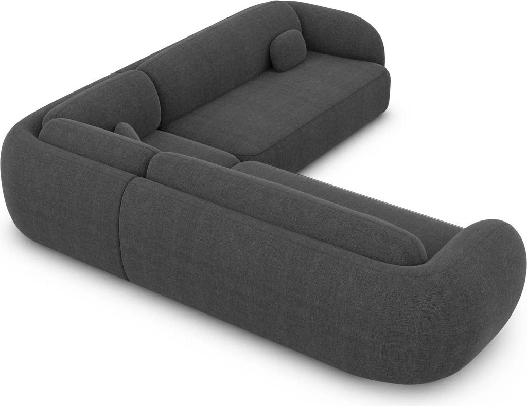 Strukturstoff Ecksofa Mira Anthrazit