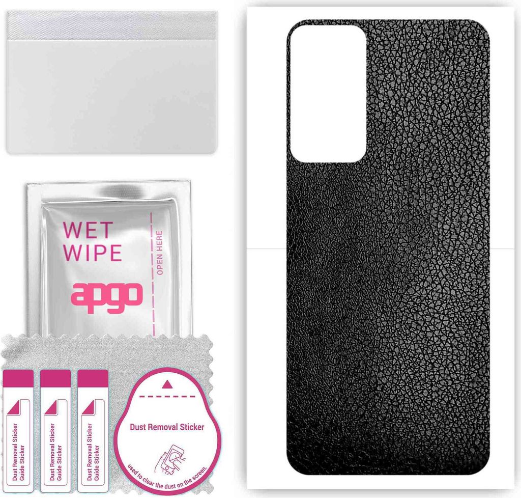 apgo Rückseite Schutzfolie, Skin, kompatibel mit Infinix Hot 20, Hinten Displayschutzfolie aus Vinylfolie, kratzfest, einfache Montage - Schwarzes...