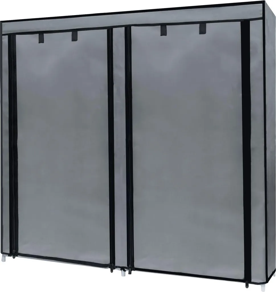 Armadio da Campeggio Intirilife 116cm Grigio - Scarpiera Tessuto 12 Ripiani