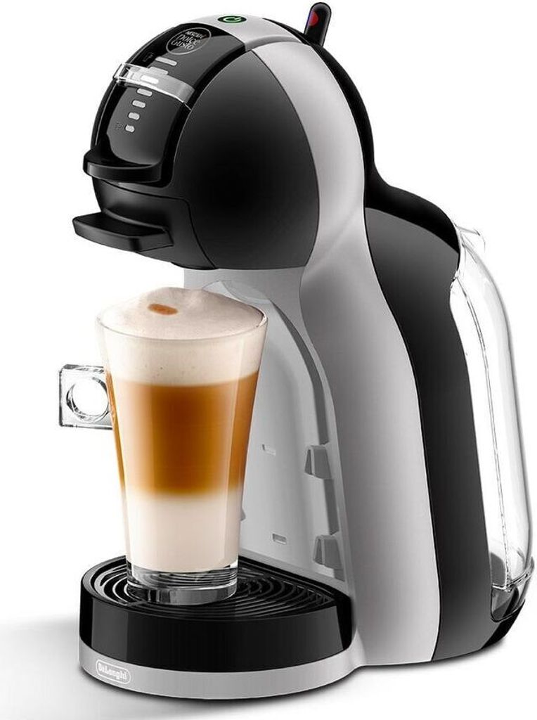A coffee machine with a glass of coffee.