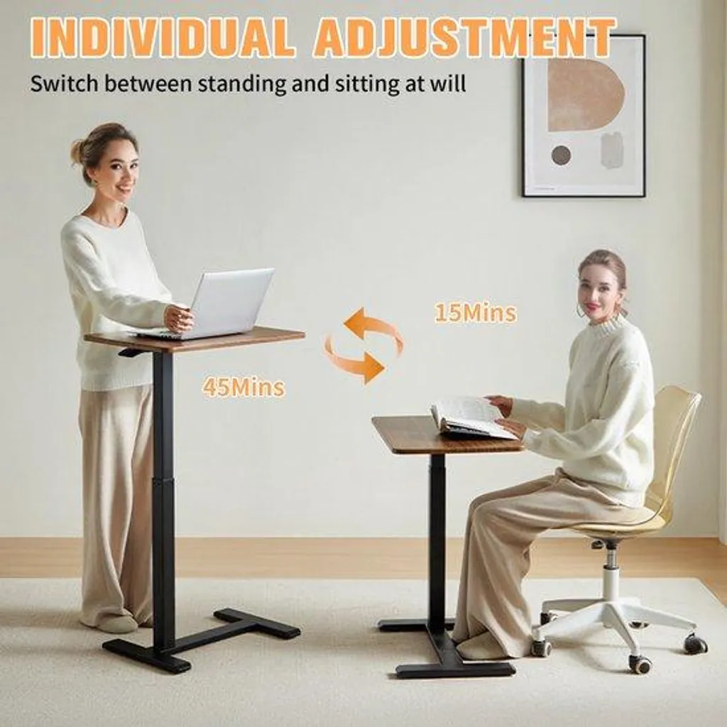 Dites Adieu au Mal de Dos avec cette Table Réglable Assis-Debout Mobile - 9