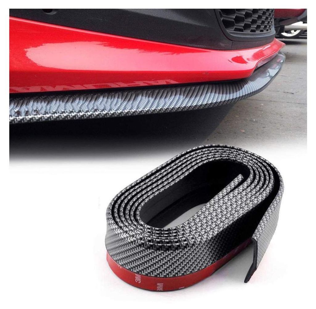 Universeller Spoiler für Stoßstange und Schweller, Carbonfaser, 5 cm x 2,5 m