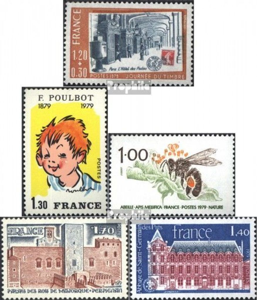 Briefmarken Frankreich 1979 Mi 2143,2144,2145,2146,2147 (kompl.Ausg.) postfrisch Philatelie