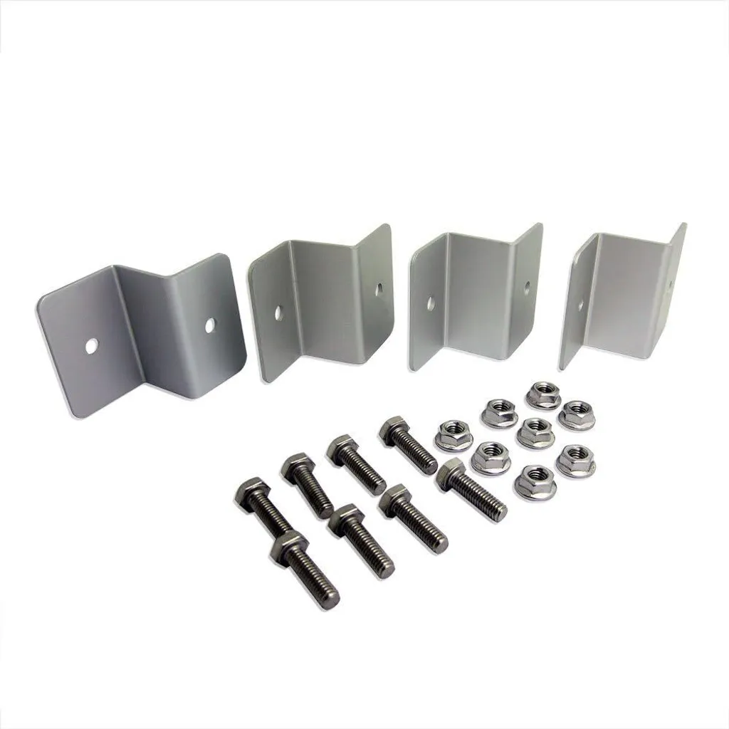 Set 4 Staffe Montaggio Pannelli Solari - Kit Alluminio Z-Mount
