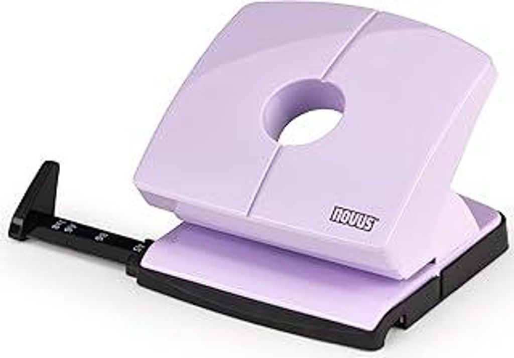 NOVUS Locher B220 Color ID 2.0 (20 Blatt Lochleistung, fest einrastende Anschlagschiene, Funktionsteile aus Metall) pretty lilac