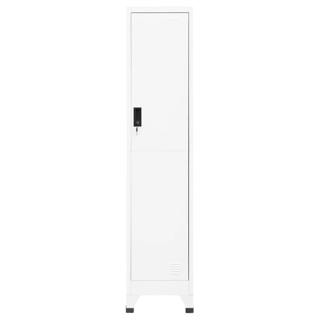 Armadietto Spogliatoio vidaXL Acciaio Bianco 38x45x180 cm - Design Moderno