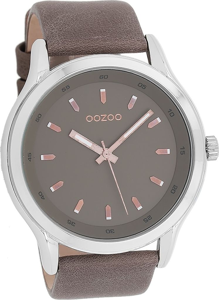 Oozoo Leder Herren Uhr Analog Quarzuhr Armband braun Timepieces D2UOC7433A