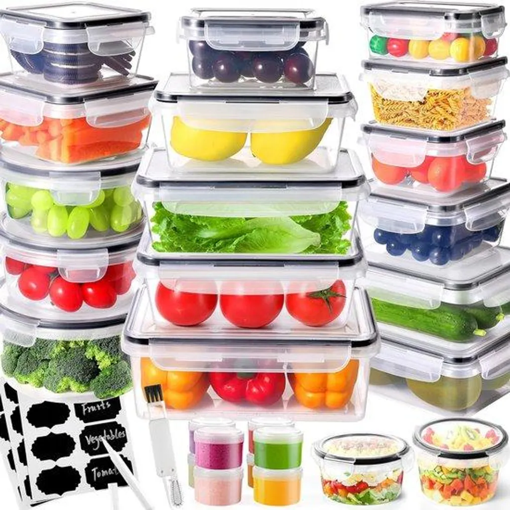 Lot de 26 boîtes hermétiques sans BPA pour micro-ondes et congélateur