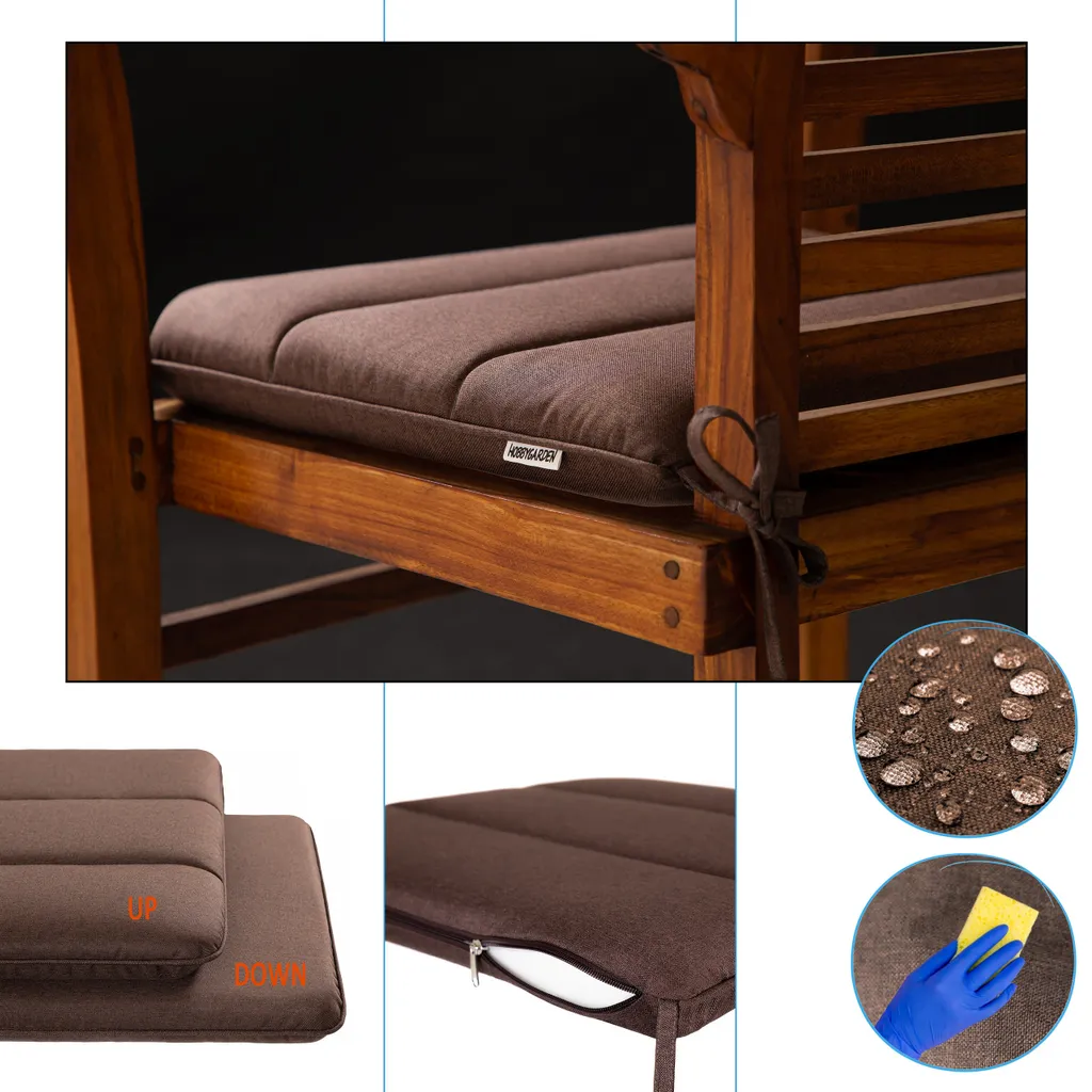 Coussin de chaise confortable contre les assises dures Ada - Set de 4
