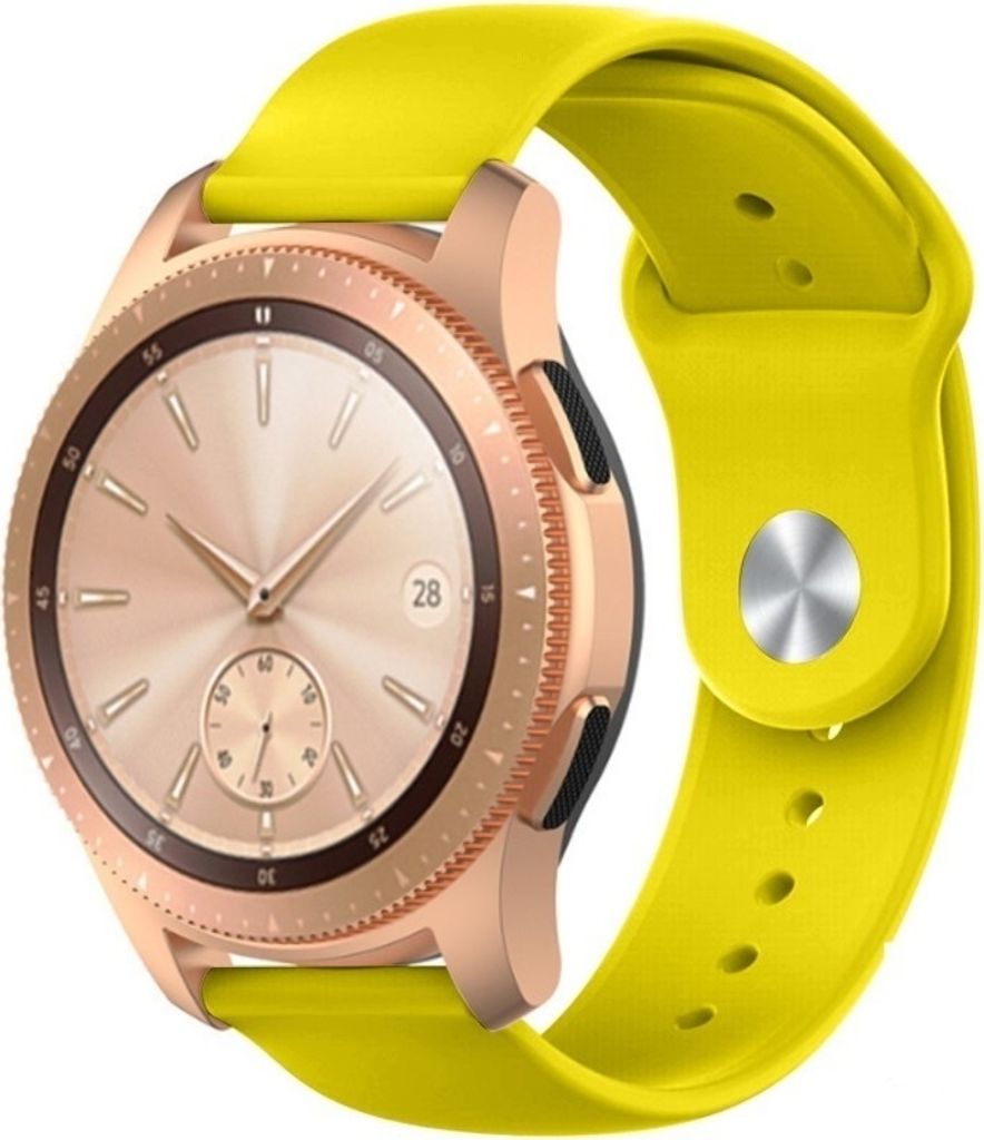 Strap-it Samsung Galaxy Watch 42mm Sportarmband (Gelb)