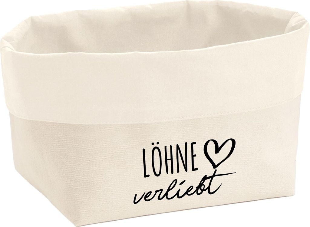 Huuraa Organizer Löhne verliebt 3 Liter Medium Canvas Baumwolle Utensilo Geschenkidee