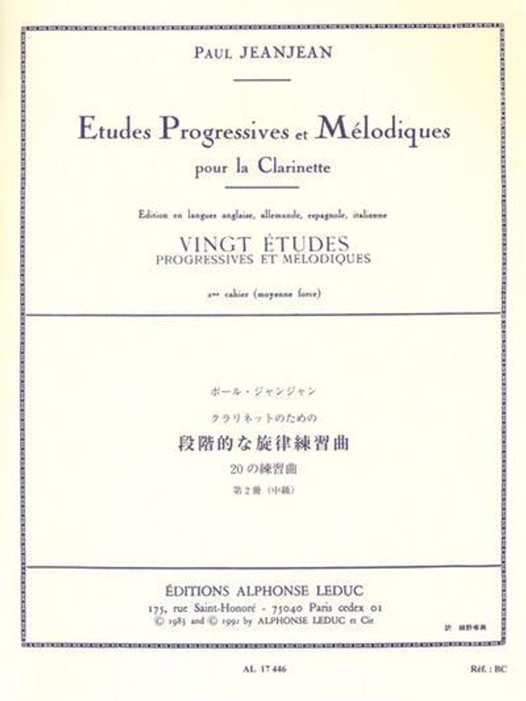 Études progressives et mélodiques vol.2:pour la clarinette