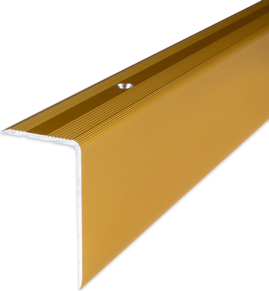 PROVISTON | Treppenkanten- & Winkelprofil | Aluminium | 30 x 52 x 1000 mm | Goldfarbig | Treppenkante