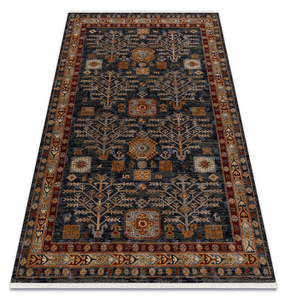 Tapis en laine KESHAN franges Cadre oriental 6174/53511 Image du produit 