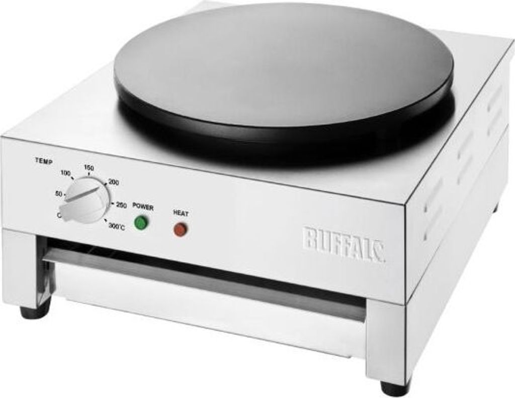 Buffalo elektrische Crêpière | 3 KW | 40 cm | Edelstahl