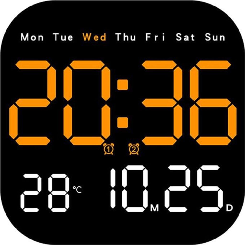 Multifunktionale LED-Wanduhr, Fernbedienung, Timing, Produktbild 