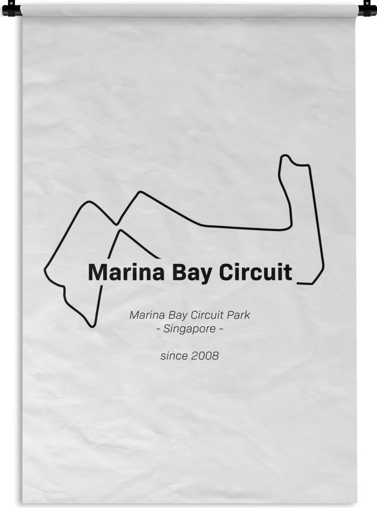 MuchoWow® Wandteppich Wandbehang Formel 1 - Singapur - Produktbild 