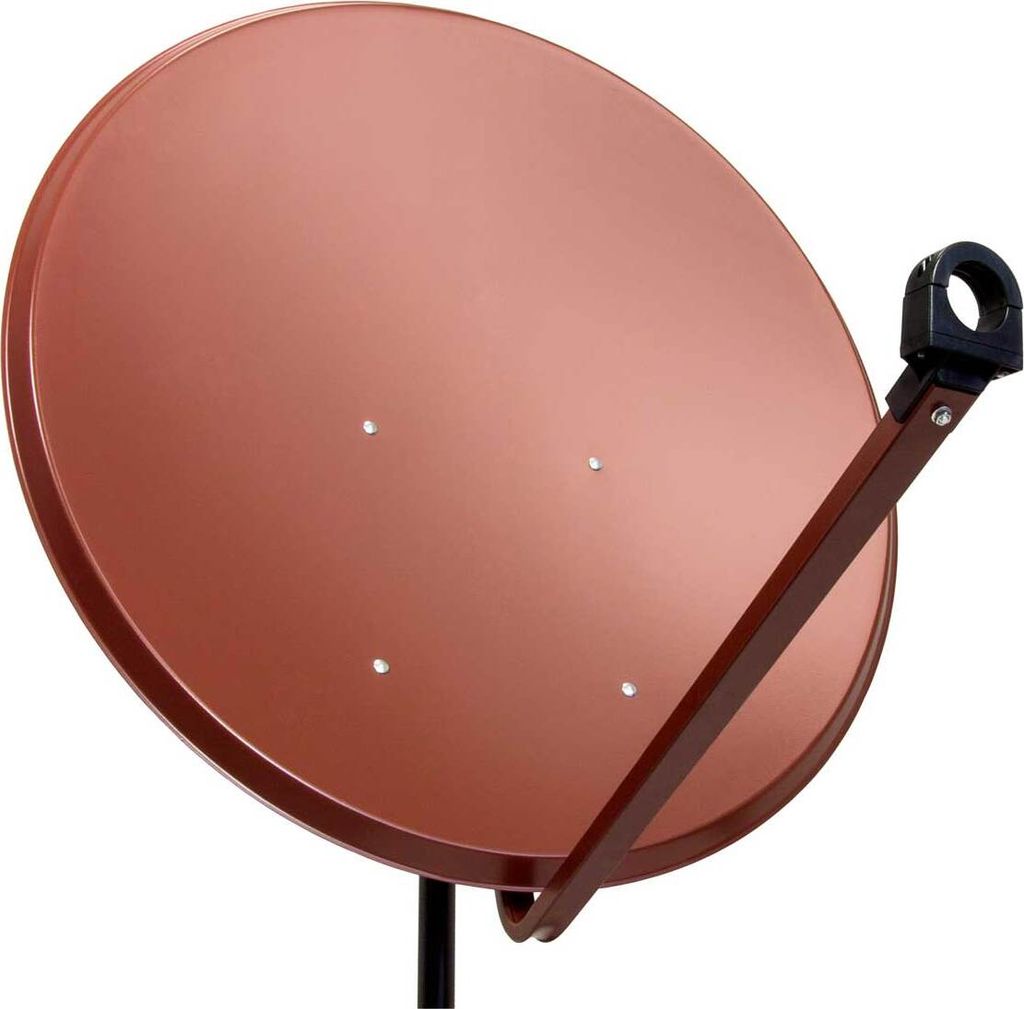 PremiumX PXS100 Satellitenschüssel 100cm Stahl Ziegelrot Satellitenantenne SAT Spiegel