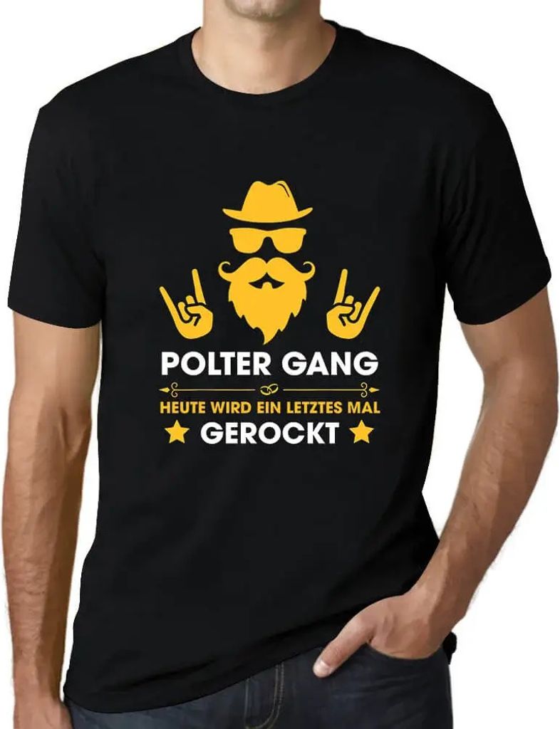 Herren Grafik T-Shirt Polter Gang Gerockt Öko-Verantwortlich Vintage Jahrgang Kurzarm Lustige Druck Geburtstag Geschenk Mann
