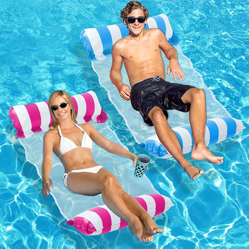 Wasser Hammock Wasserhängematte Luftmatratze Schwimmsessel Poolsitz Poolliege 