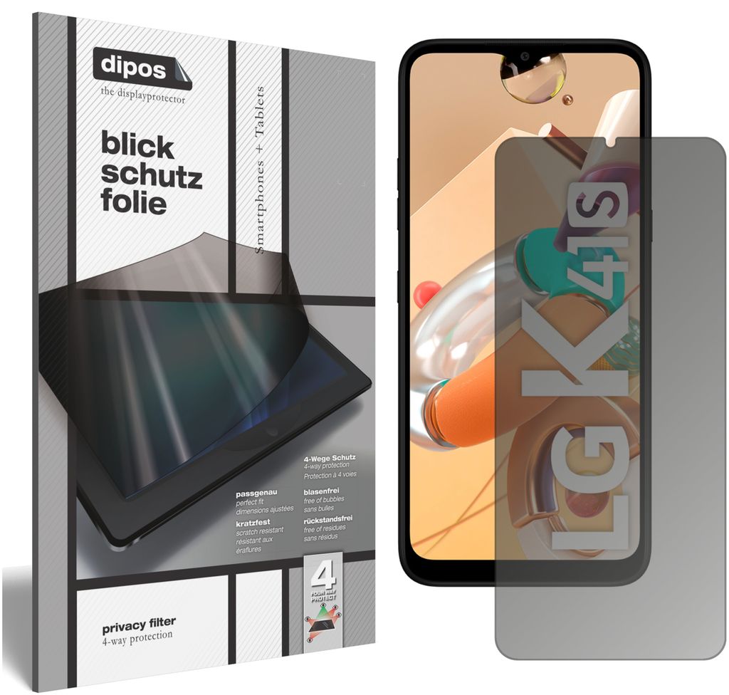 Blickschutzfolie für LG K41S matt Schutzfolie Folie Display Schutz dipos