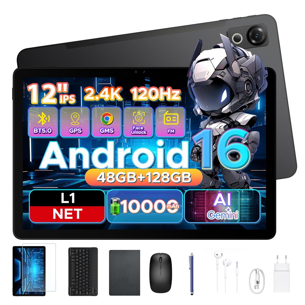 POCKAM P12: Tablet s operačným systémom Android 16, 48 GB Obrázok produktu 