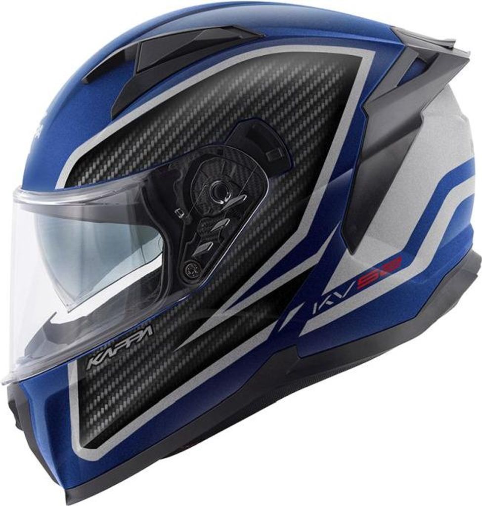 Integralhelm KAPPA KV52 Kronos XL Mat Carbon Look mit Blende ECE 22R06