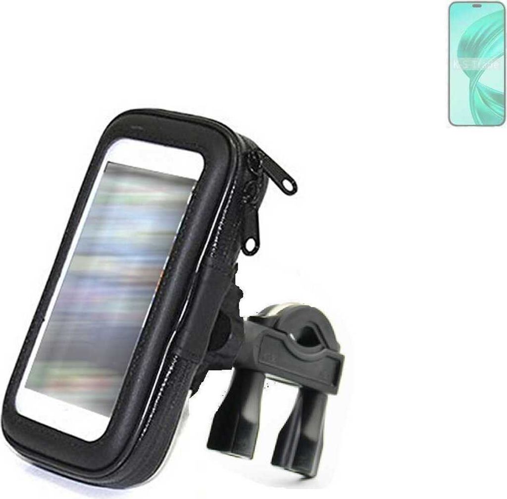 K-S-Trade Fahrrad-Halterung kompatibel mit Honor 90 Smart Handy-Halterung Halter Lenkstange Fahrradhalterung Motorrad Bike Mount Wasserabweisend