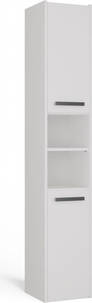 Badezimmer Hochschrank Felix Weiß mit 2 Türen