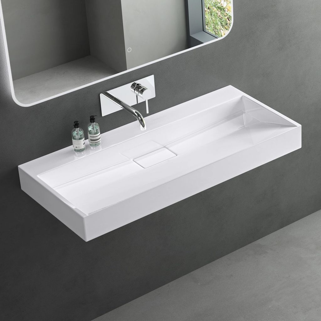 Mai & Mai Waschbecken Aufsatzwaschbecken matt Weiß Produktbild