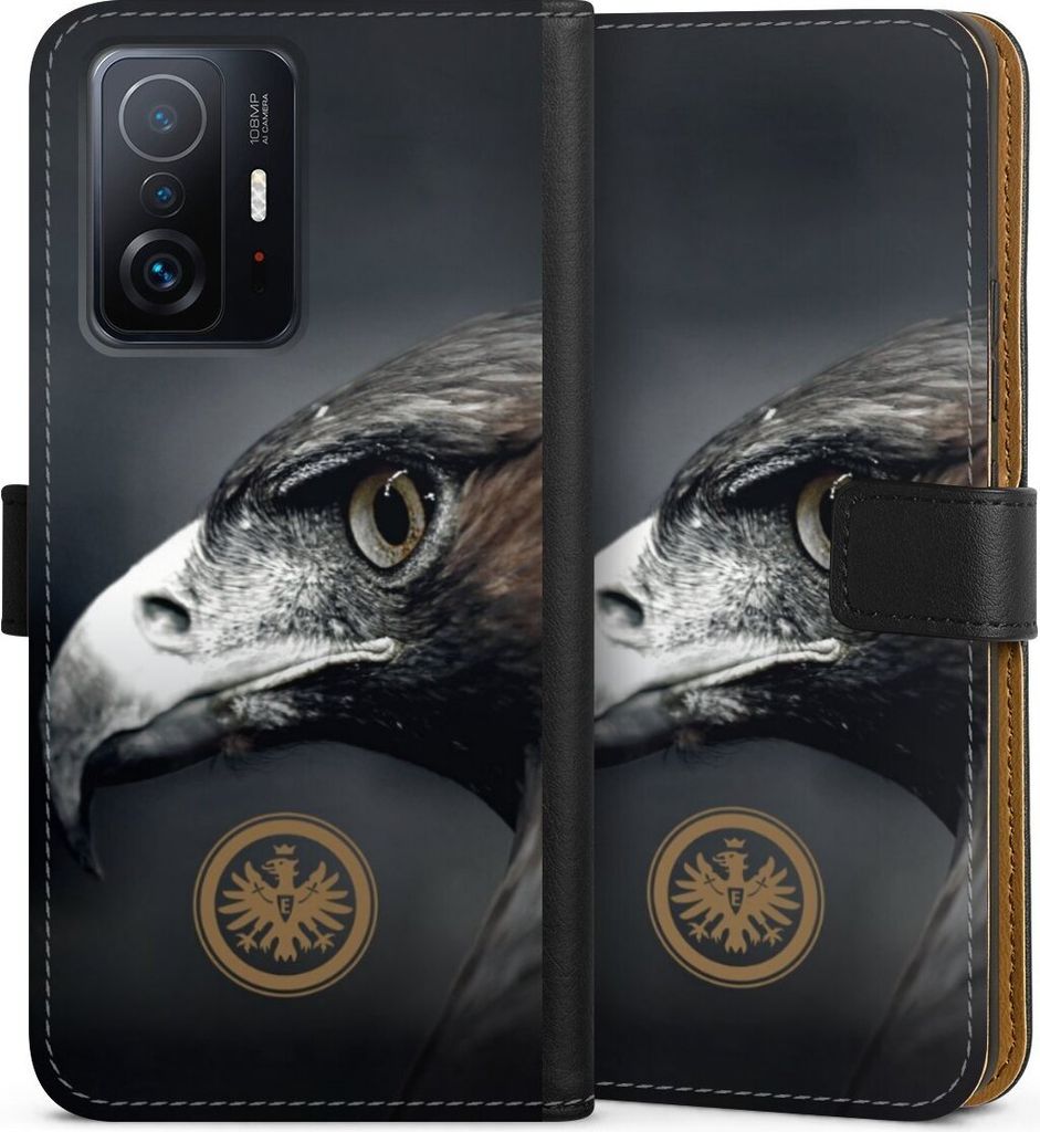 DeinDesign Klapphülle für Xiaomi 11T Pro 5G Handytasche Lederhülle Tasche Adler Eintracht Frankfurt Offizielles Lizenzprodukt