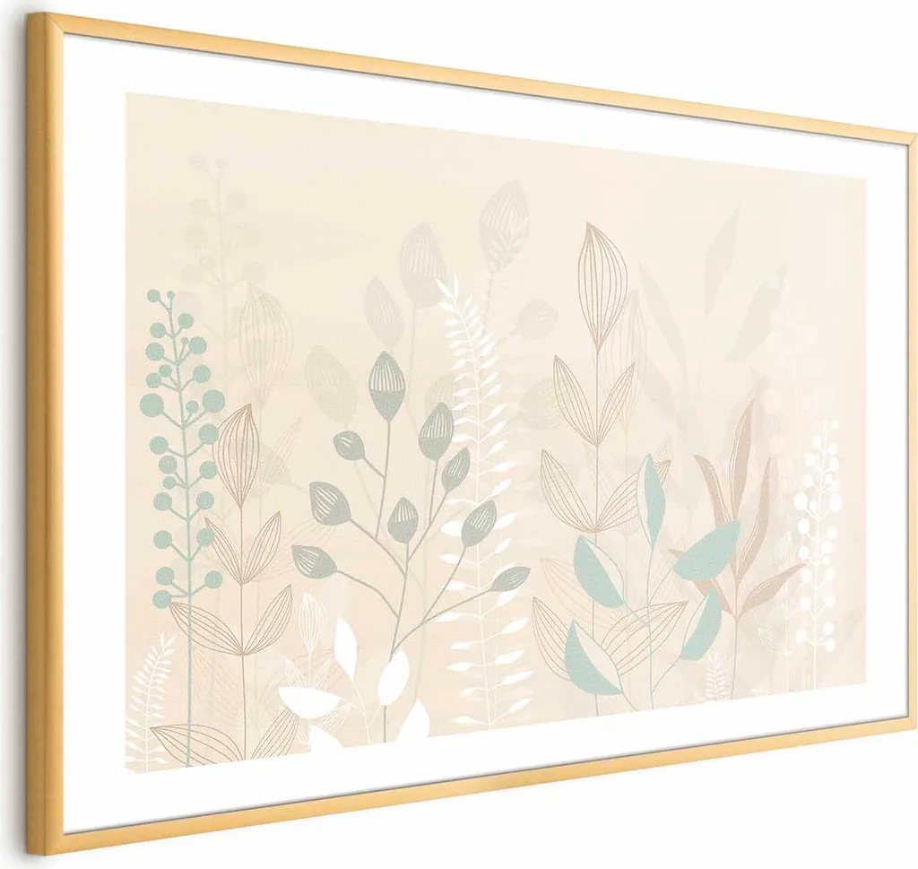 Regalo Elegante Poster Glade 60x40 cm con Cornice Oro e Margine