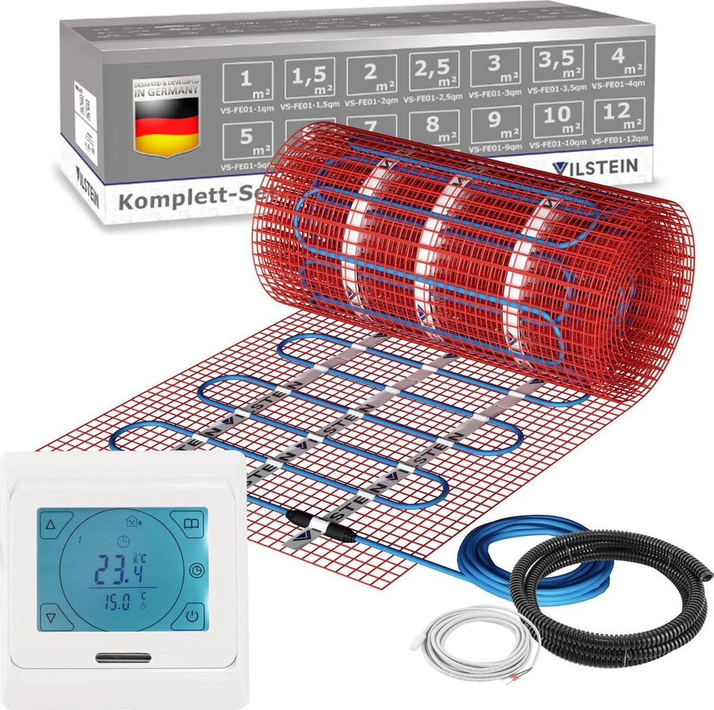 VILSTEIN Elektrische Fußbodenheizung 150W - Komplett-Set - Produktbild 