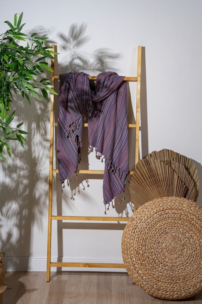 Mijolnir, Otantik - Dark Lilac, Dunkles Flieder, Fouta (Strandtuch), 60 % BAUMWOLLE, 40 % POLYESTER, 90 x 175 cm