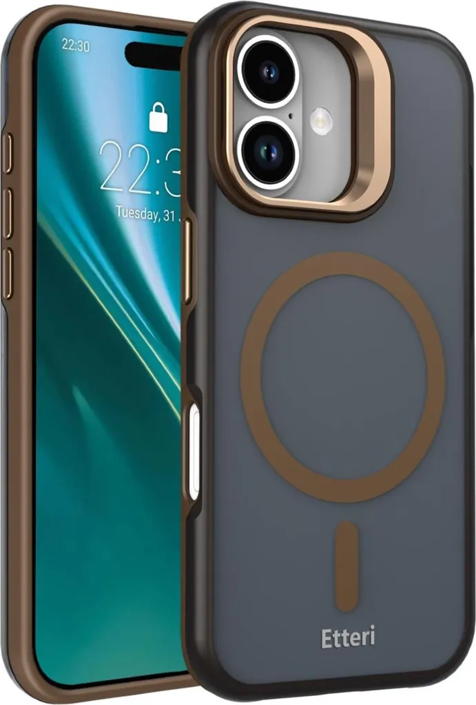 Custodia Antiurto iPhone 17 Etteri Morning Fog 6.3" Marrone