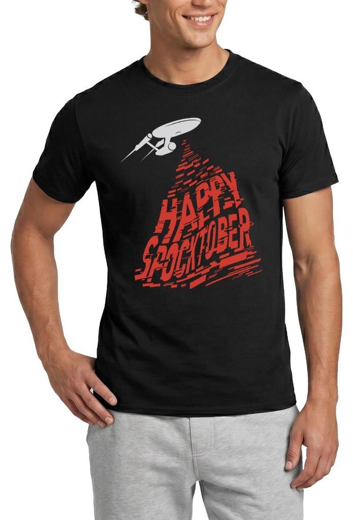 Spreadshirt Star Trek Halloween Happy Spocktober Männer T-Shirt, 4XL, Schwarz