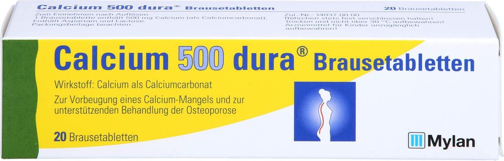 Calcio 500 dura compresse effervescenti per la prevenzione Immagine del prodotto 