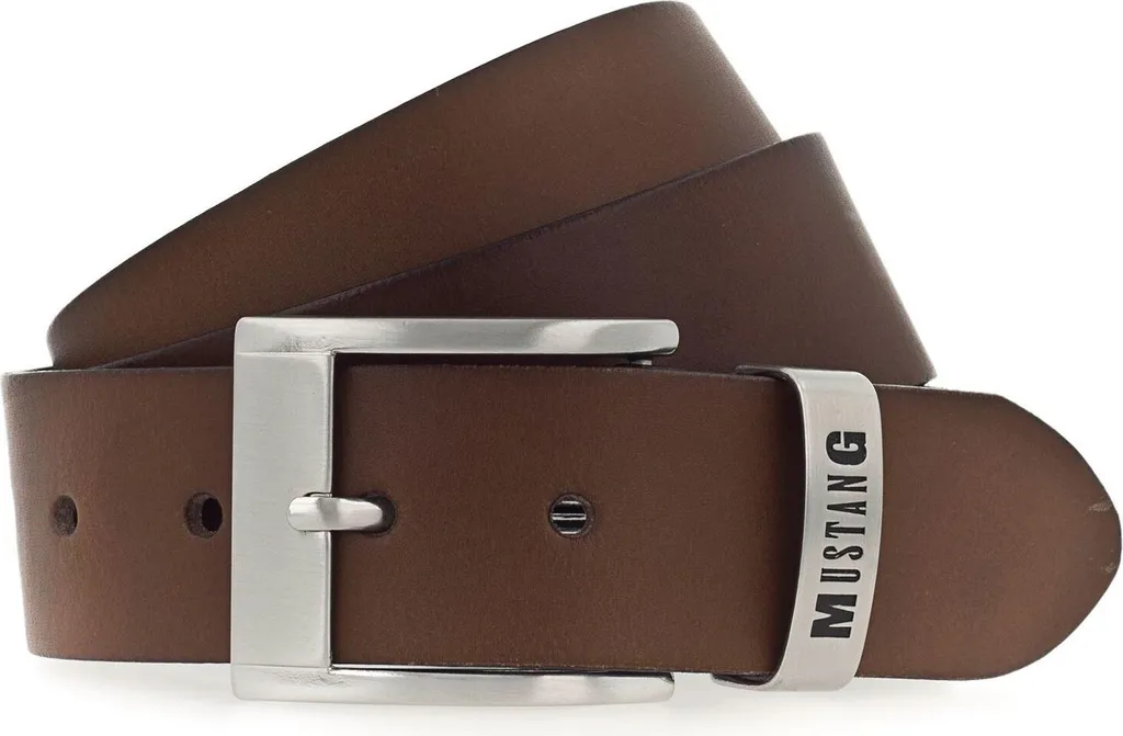 Cintura MUSTANG Classic Leather Belt W90 Baileys Marrone in Vera Pelle