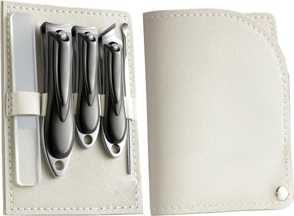 INF Nagelknipser Set - Mehrfach geschliffen, Sternen-Grau, 3-teilig