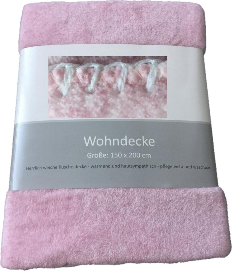 Kuscheldecke Wohndecke 150 x 200 cm Rosa Produktbild 