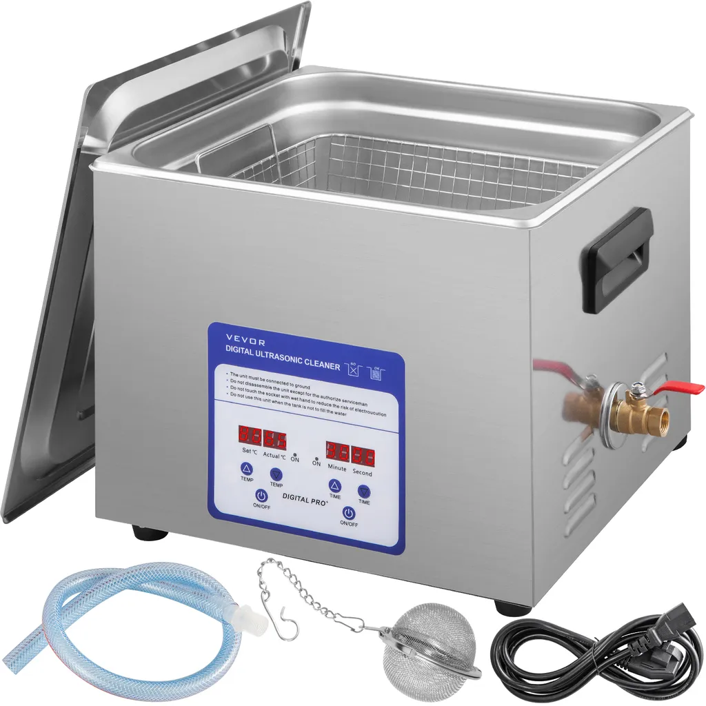 Nettoyeur Ultrasons 40kHz Puissant avec Chauffage 400W et Panier Inox