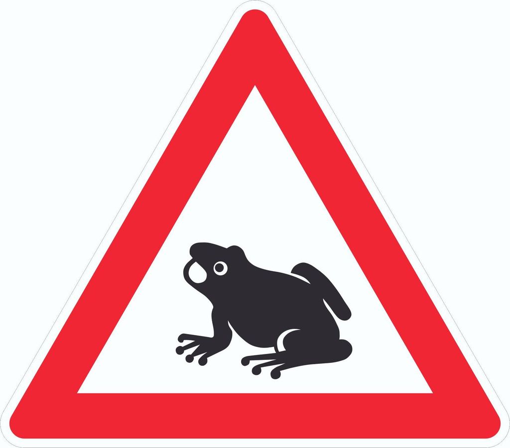 Vorsicht Krötenwanderung Symbol Aufkleber Dreieck D100mm