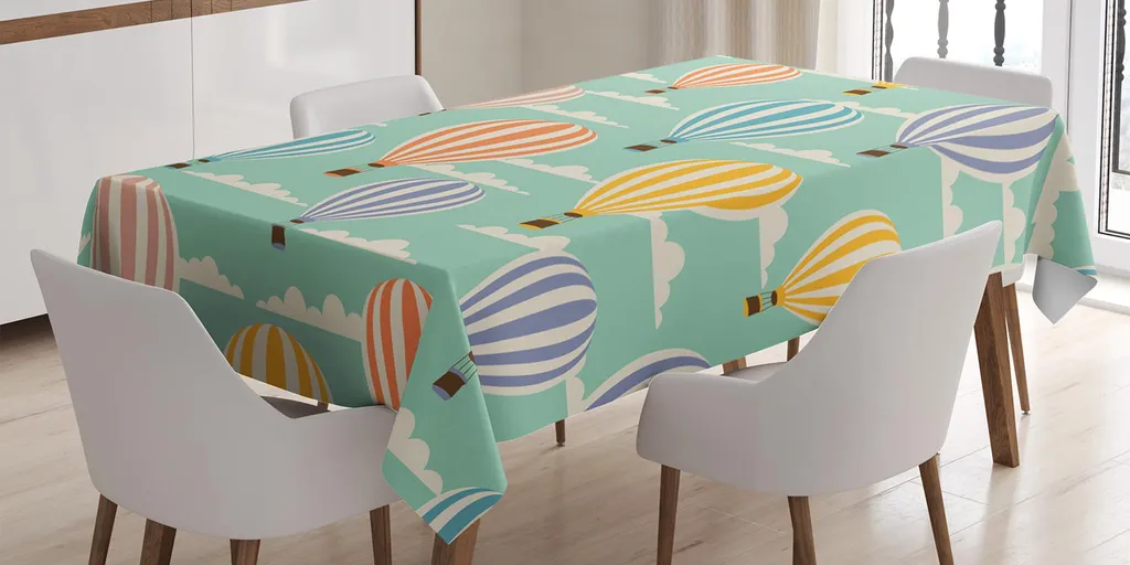Tovaglia Vintage ABAKUHAUS 140x170 - Stile Retrò Palloncini e Avventura