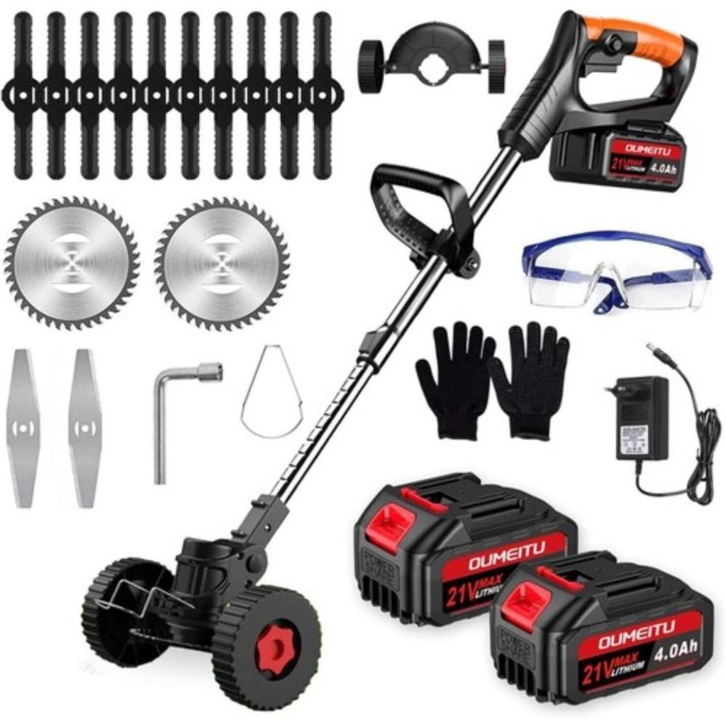 Akku-Rasentrimmer 21V mit 2 Batterie, Freischneider, Produktbild 