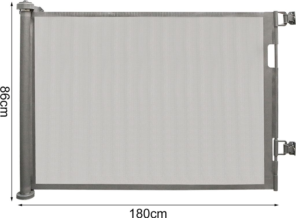 Treppenschutzrollo & Absperrgitter Für Babys – Ausziehbar Bis 180 Cm, Aluminium, Einfache Montage