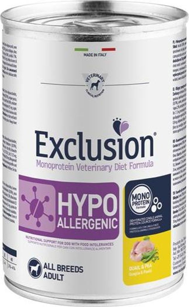 24 x EXCLUSION DIET quaglia e farro 400 g in lattina Immagine del prodotto 