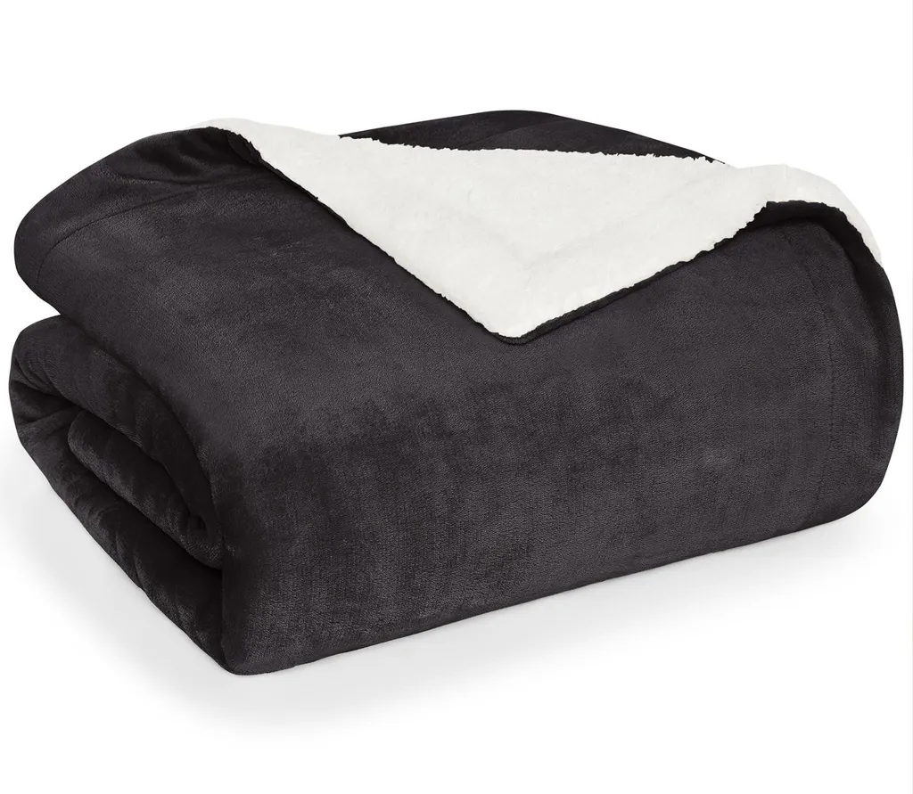 Plaid Blumtal Sherpa Grigio Antracite 230x270 | Morbidezza Premium