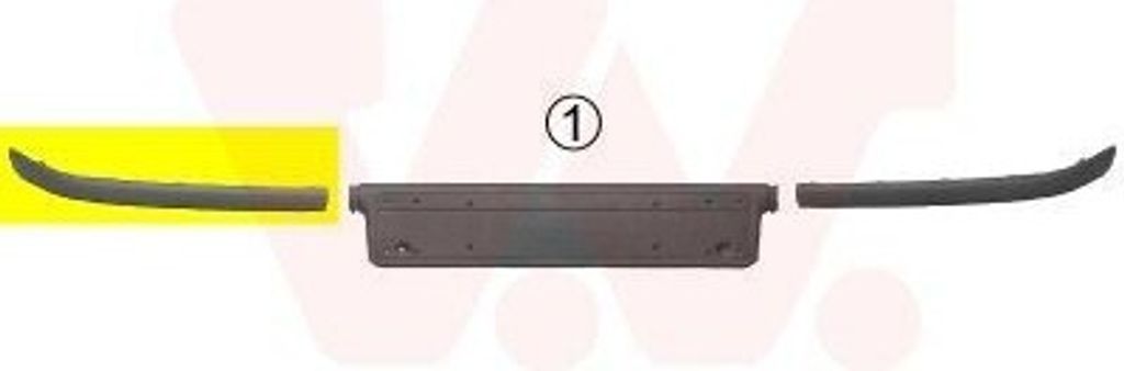 VAN WEZEL 0646584 - OE 5111 8195 290 Zierleiste, Stoßstange, vorne rechts für 3er (E46)